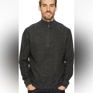 TOMMY BAHAMA REVERSIBLE 1/4 ZIP PULLOVER FLIPSIDER SWEATER SIZE XL GRAY